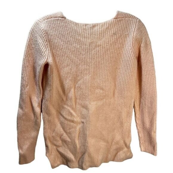 J.Crew Womens V-Neck Ribbed‎ Knit Sweater XXS Pink - Picture 2 of 3